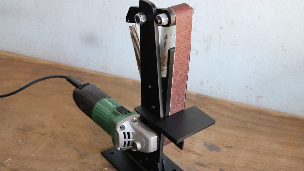 Belt Sander Angle Grinder Mini Woodworking Sanding Tool Angle Grinder Accessories Desktop Cross-Circle