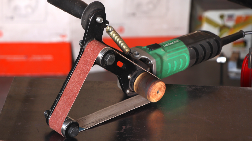 Angle Grinder Belt Sander Attachment For Pipe